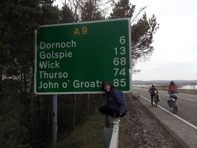 Sign to John O'Groats - Only 85 miles to go!